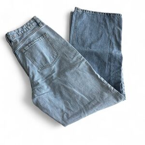 Garage Two-Tone Flare Jeans in Light and Dark Blue